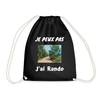 Je peux pas J'ai Rando - Sac de sport léger - noir - Devant