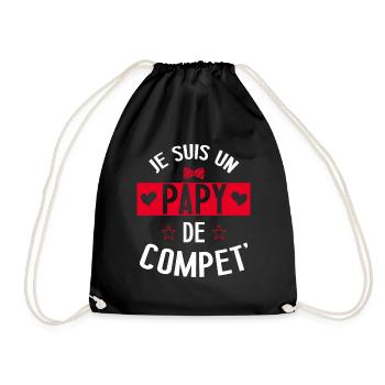 Je suis un papy de compet cadeau grand père noël - Sac de sport léger - noir - Devant