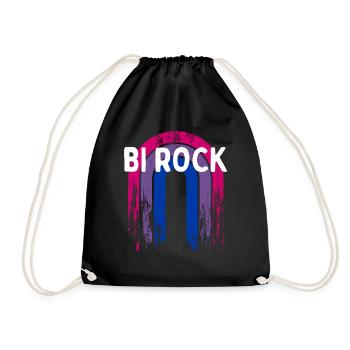 Bi Rock Bisexuel LGBTQ Bi Pride LGBT Lesbienne Gay - Sac de sport léger - noir - Devant