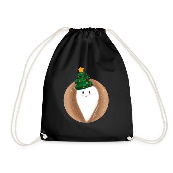 Geist Weihnachtshut - Turnbeutel - Schwarz - Vorne