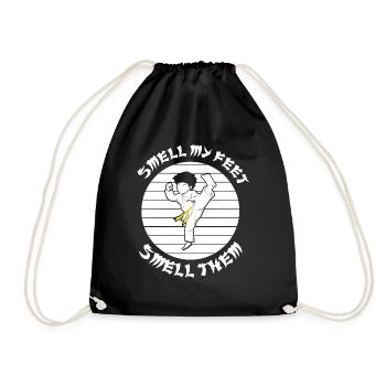 Karaté sentir mes pieds les sentir art martial rétro - Sac de sport léger - noir - Devant