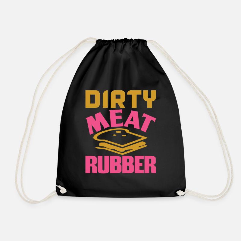 DIRTY MEAT RUBBER - Drawstring Bag - black