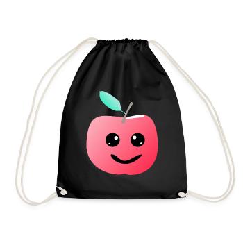 Apfel - Pomme sucrée - Sac de sport léger - noir - Devant