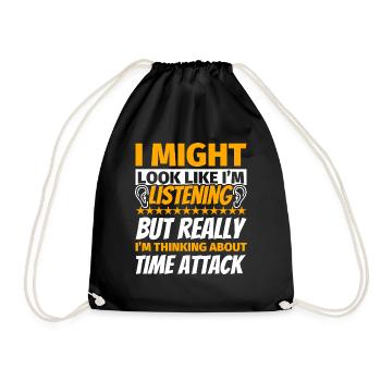 Cadeau amusant d’attaque temporelle - Sac de sport léger - noir - Devant