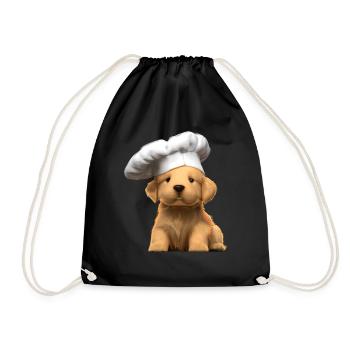 Golden Retriever Cooking Dogs Gastronom Puppy - Sac de sport léger - noir - Devant