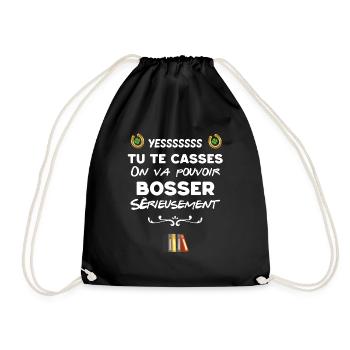 En On Va Bosser Départ Humour Collègue - Sac de sport léger - noir - Devant