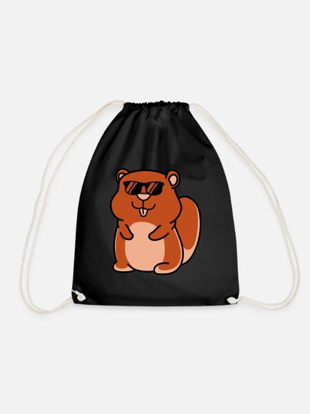 hamster cool - Turnbeutel - Schwarz
