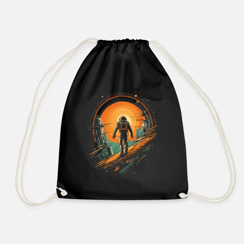 Science fiction Astronaut Raumfahrer Design - Turnbeutel - Schwarz