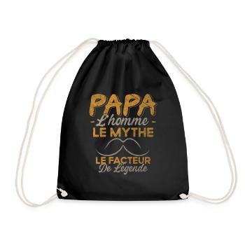 Papa Le Facteur De Légende Cadeau Humour - Sac de sport léger - noir - Devant