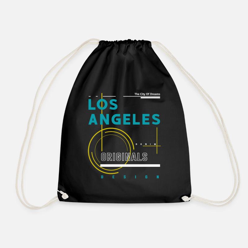 Los Angeles - Turnbeutel - Schwarz