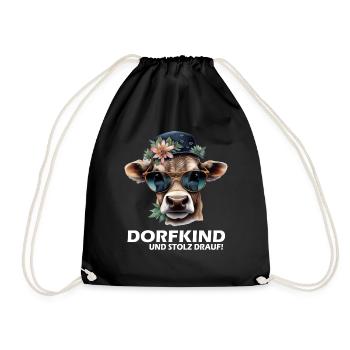 Conception de fermier avec un enfant de village de vaches et fier de l’être ! - Sac de sport léger - noir - Devant