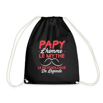 Papy Le Psychologue De Légende Cadeau Humour - Sac de sport léger - noir - Devant