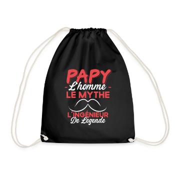 Papy L'Ingénieur De Légende Cadeau Humour - Sac de sport léger - noir - Devant