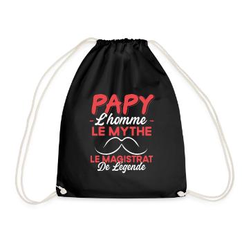 Papy Le Magistrat De Légende Cadeau Humour - Sac de sport léger - noir - Devant