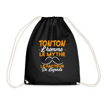 Tonton Le Facteur De Légende Cadeau Humour - Sac de sport léger - noir - Devant