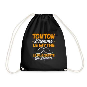 Tonton Le Plaquiste De Légende Cadeau Humour - Sac de sport léger - noir - Devant