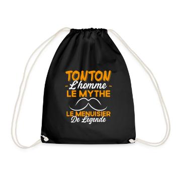 Tonton Le Menuisier De Légende Cadeau Humour - Sac de sport léger - noir - Devant