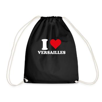 Ich liebe Versailles Geschenktourismus - Turnbeutel - Schwarz - Vorne