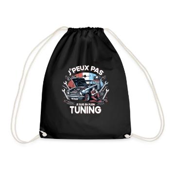 J'Peux Je Suis En Plein Tuning Cadeau Mécano - Sac de sport léger - noir - Devant