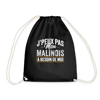 J'Peux Pas Mon Malinois A Besoin De Moi - Sac de sport léger - noir - Devant