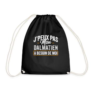 J'Peux Pas Mon Dalmatien A Besoin De Moi - Sac de sport léger - noir - Devant