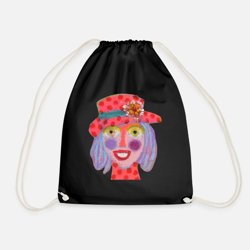 Mrs. Ida - Drawstring Bag - black