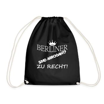 Berlin Souvenir Touristen Hauptstadt Metropole BLN - Turnbeutel - Schwarz - Vorne