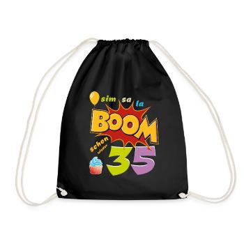 Birthday - Simsala Boom Again 35 - Drawstring Bag - black - Front