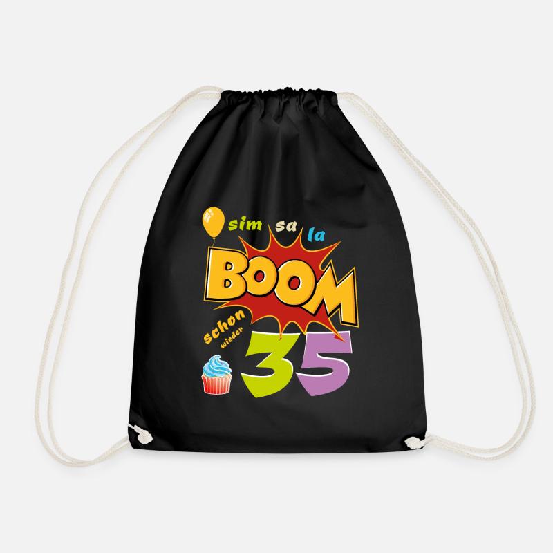 Geburtstag - Simsala Boom schon wieder 35 - Turnbeutel - Schwarz