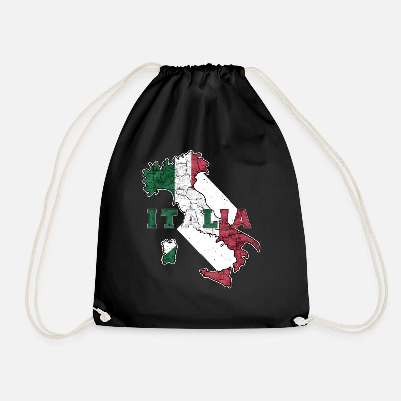 Italien - Turnbeutel - Schwarz