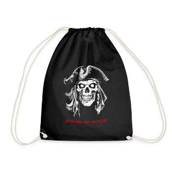 Pirate Skull 07 2024 C Zeichenfläche 1 Kopie - Turnbeutel - Schwarz - Vorne