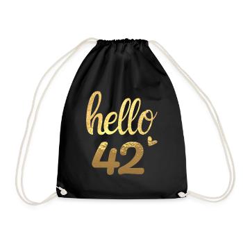 Hello 42 doré - Sac de sport léger - noir - Devant