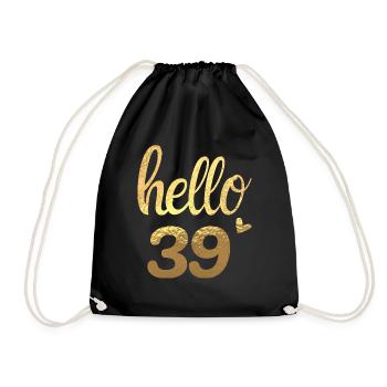 Hello 39 doré - Sac de sport léger - noir - Devant