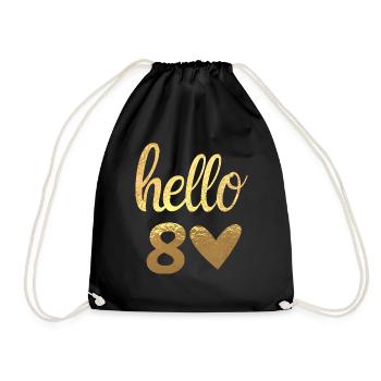Hello 80 doré - Sac de sport léger - noir - Devant