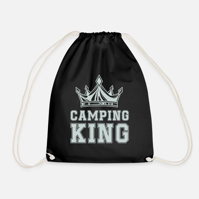 camping king - Turnbeutel - Schwarz