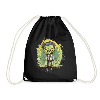 Bande dessinée de zombies - Sac de sport léger - noir - Devant