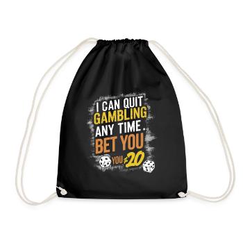 Gambling Humor – Bets for $20 - Drawstring Bag - black - Front