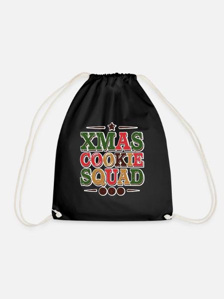 Das Team der Weihnachtsplätzchen - Turnbeutel - Schwarz