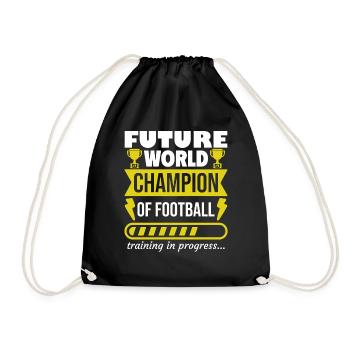 Zukünftiger Weltmeister im Fußball,Sport,Geschenk - Turnbeutel - Schwarz - Vorne