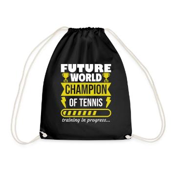 Champion du Monde de Tennis - Sports, Cadeau - Sac de sport léger - noir - Devant