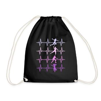 Handball Handball Filles Joueuse de handball - Sac de sport léger - noir - Devant