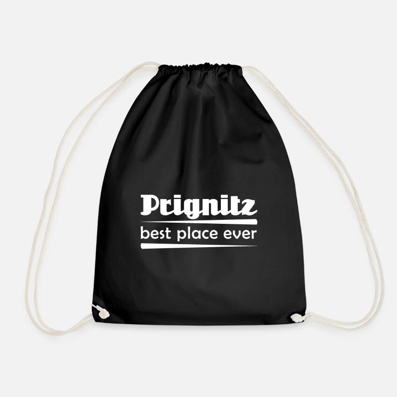 Prignitz - Stadt best place ever - Turnbeutel - Schwarz