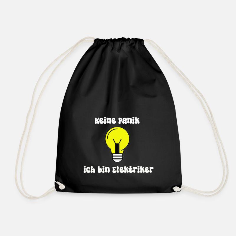 lustiger Elektrikerspruch - Turnbeutel - Schwarz