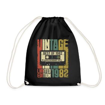 Né en 1982 Vintage Retro Anniversaire - Sac de sport léger - noir - Devant