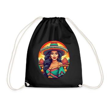 5 de Mayo Party Drinko de Mayo pretty Latina - Drawstring Bag - black - Front