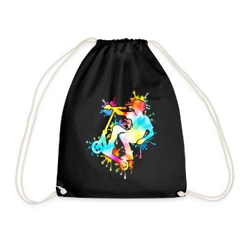 Tie Dye Rider Teenager Roller - Turnbeutel - Schwarz - Vorne