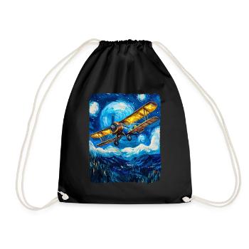 Aviation Pilote Vintage Avion - Sac de sport léger - noir - Devant