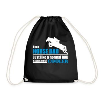 papa cheval - cheval papa - Sac de sport léger - noir - Devant
