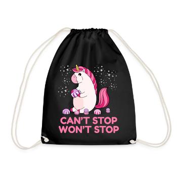 Can't Stop Won't Stop - Turnbeutel - Schwarz - Vorne