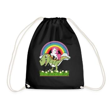 CHEMISE DE BÉBÉ DRÔLE | ENFANT DINOSAUR UNICORN - Sac de sport léger - noir - Devant